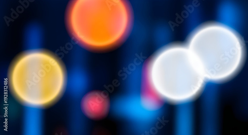 Blurry traffic lights in the night
