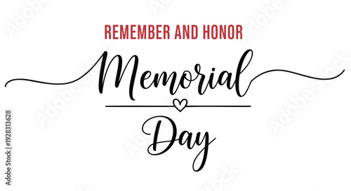 Memorial Day typography