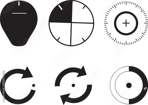 Set of glossy glass vector icons and round web buttons featuring people and time symbols in a gray and rainbow design collection