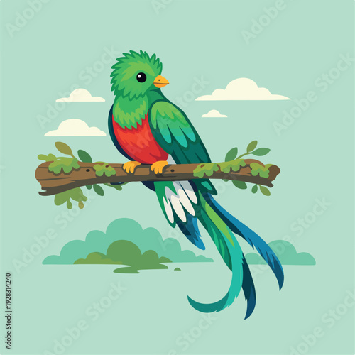 Quetzal guatemalan national bird