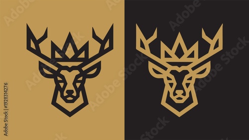 Deer head logo vector icons