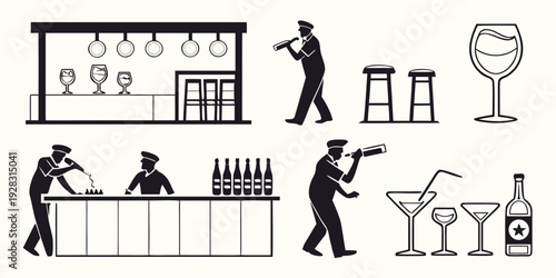 A diverse group of people enjoying a lively party with drinks and dancing Vector