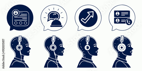 Diverse group of people communicating through speech bubbles in various languages Vector