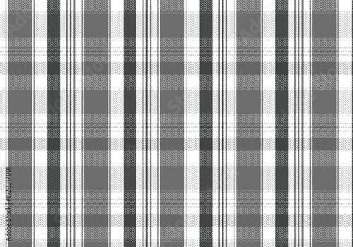 Gray and White Plaid Seamless Fabric Pattern Design