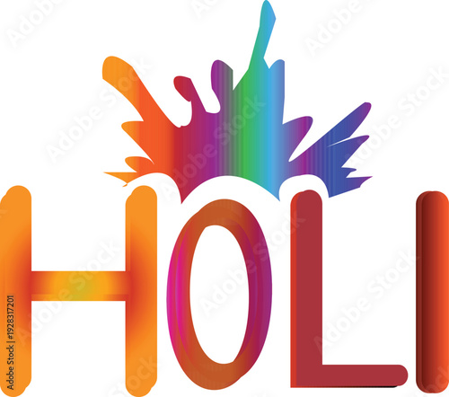 Holi Festival Color Splash Flat Vector Icon