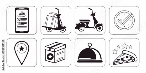 Assorted icons representing various activities and objects for daily use Vector