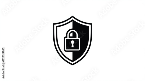 Vector set of shield and sword security icons featuring emblem shapes and web button elements for business logo design