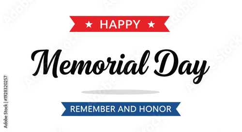 Memorial Day greeting vector