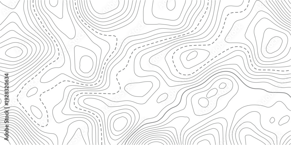 Fototapeta premium Abstract pattern with lines seamless pattern and topography. Modern design with White background with topographic wavy pattern design.Contour background geographic grid. Vector illustration.