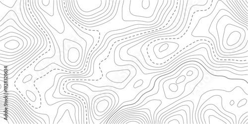 Abstract pattern with lines seamless pattern and topography.  Modern design with White background with topographic wavy pattern design.Contour background geographic grid. Vector illustration.