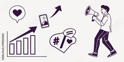 Businessman analyzing data and making strategic decisions with digital tools Vector