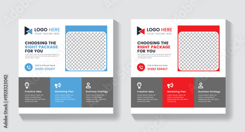 New Social Media Post Template, Social Media Content Template to Boost Online Visibility, print ready flyer 