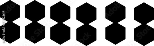 Modern hexagon geometric elements collection  .vector illustration .