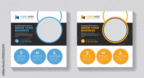 New Social Media Post Template, Social Media Content Template to Boost Online Visibility, print ready flyer 