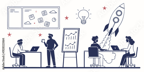 Diverse group of students engaged in various educational activities in a classroom setting Vector