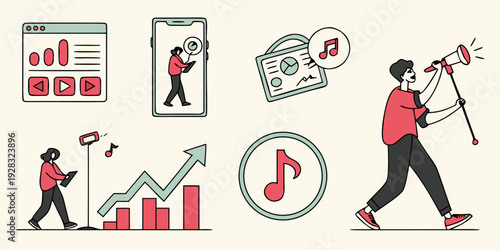 Illustration depicting the journey of a startup from idea to success Vector