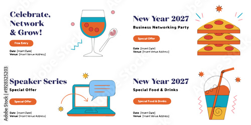 New Year 2027 Events & Offers: Business Networking Parties, Speaker Sessions, Food & Drink Specials and Seasonal Celebrations