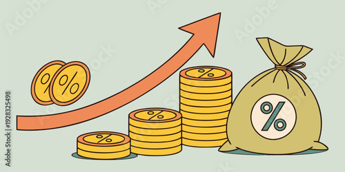 Businessman planning modern finances, saving money, investing in real estate, banknotes, life insurance, and earning interest and dividend income.