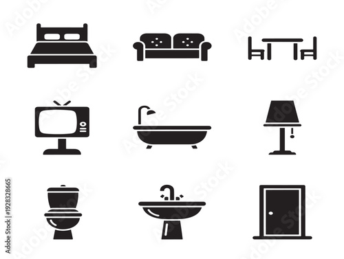Professional suite icons with dynamic integrated and cohesive silhouette designs