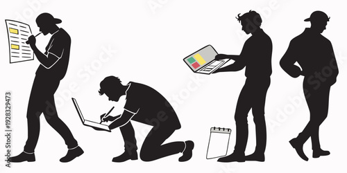 A diverse group of people engaging in various activities and professions Vector