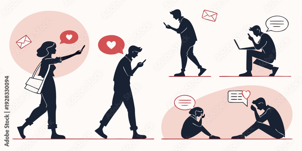 Fototapeta premium Illustration of a person demonstrating various exercise techniques Vector
