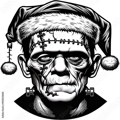 Cartoon illustration of a man wearing headphones and a hat showing a stylized head design