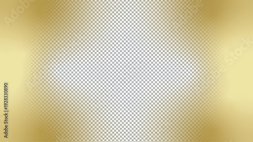 Luxury Gold Vignette Overlay Background with Soft Golden Lighting Effects and Transparent Center - Premium Vector EPS for Festive Frame and Elegant Border Design