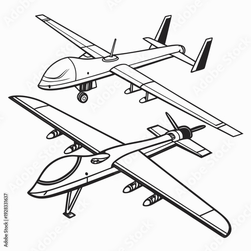 Of two unmanned aerial vehicles drones UAVs aircraft