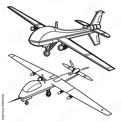 Of two drones airplanes aircraft unmanned aerial vehicles