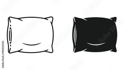 Clean Icons: Black and White Pillow Pair