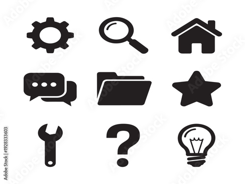Flexible adaptive interface icons with versatile and customizable silhouette designs