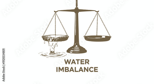 Water imbalance scale icon