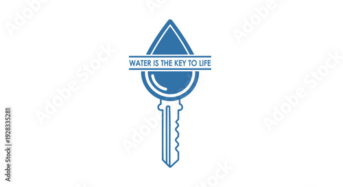 Water drop key icon