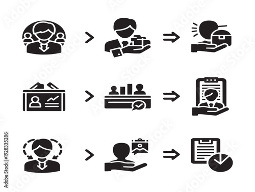 Insightful customer journey set for stunning experience mapping visuals