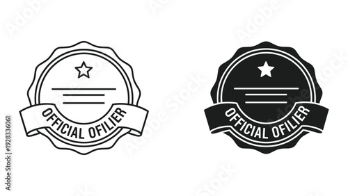 Official Seal Stamp Icon - Approval and Certification Vector Graphics