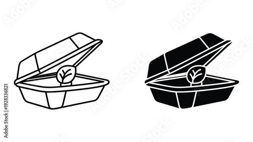 Seedling in a Takeout Container Icon Set
