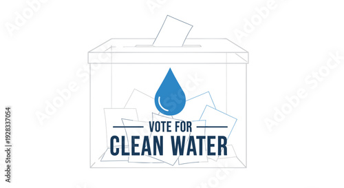 Voting and clean water icon