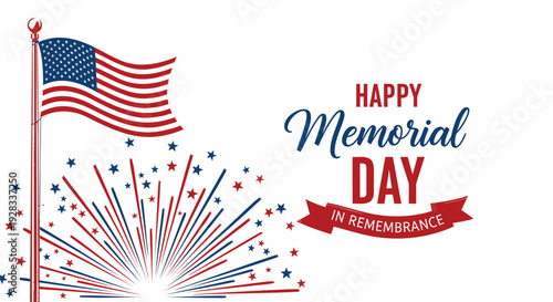 Memorial Day patriotic icons