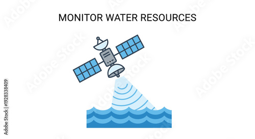 Water resources monitoring icon