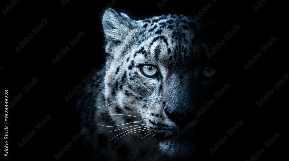 Obraz premium Intense Gaze of the Snow Leopard