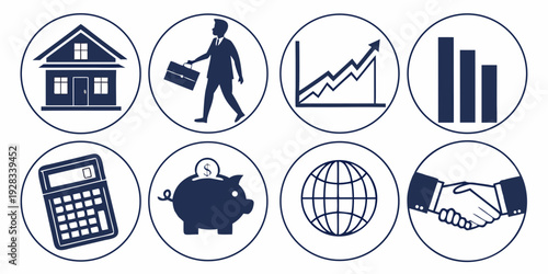 Assorted icons representing various activities and objects in a diverse collection. Vector