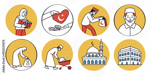 A collection of various emoji icons representing different emotions and activities Vector