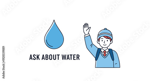 Water conservation icon set