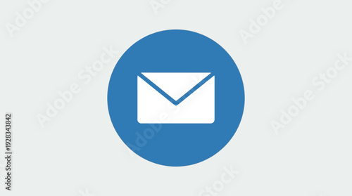 Sleek, Modern Flat Design Envelope Icon Symbolizing Digital Communication, Email Messaging, and Online Contact Functions
