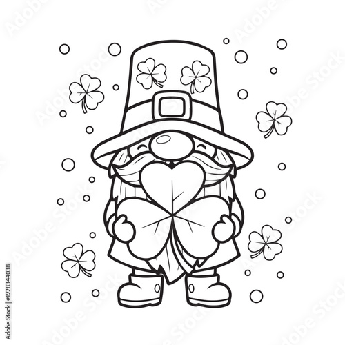 St Patrick's Gnomes Coloring Pages