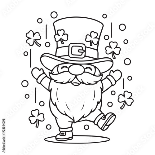 St Patrick's Gnomes Coloring Pages