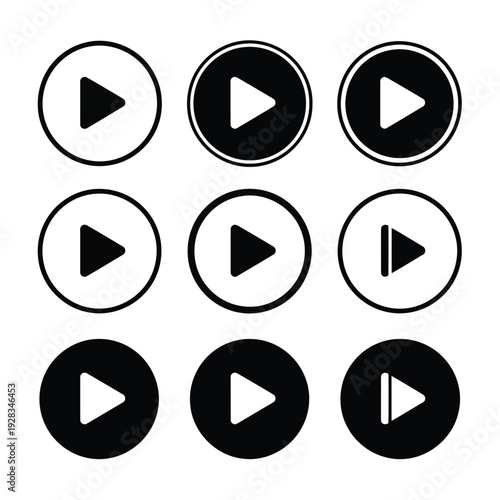 Free Download Collection of play and pause buttons in various designs and styles - GFXLoad