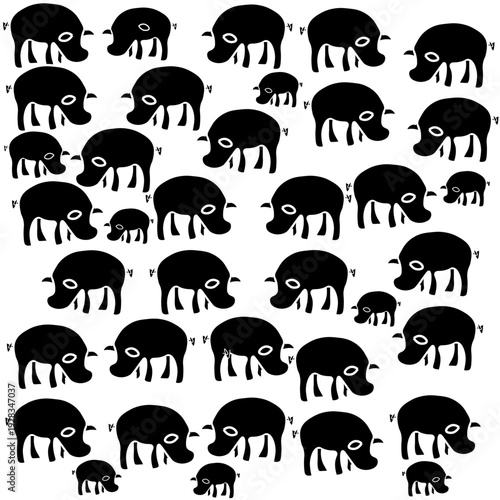 Pigs and Piglets Pattern