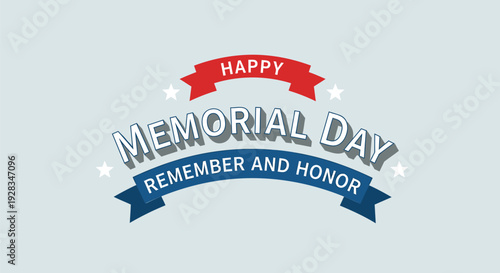 Memorial Day greeting banner