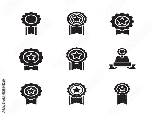 Prestigious award icons collection for stunning recognition visuals